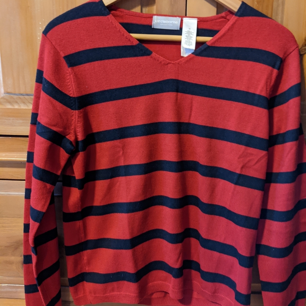 V-neck wool blend sweater